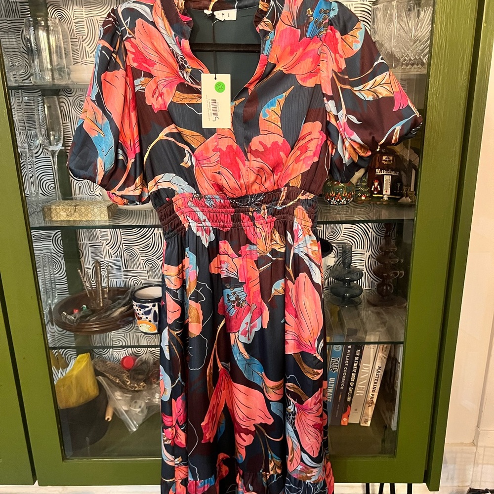 THML Vibrant Floral Maxi Dress
